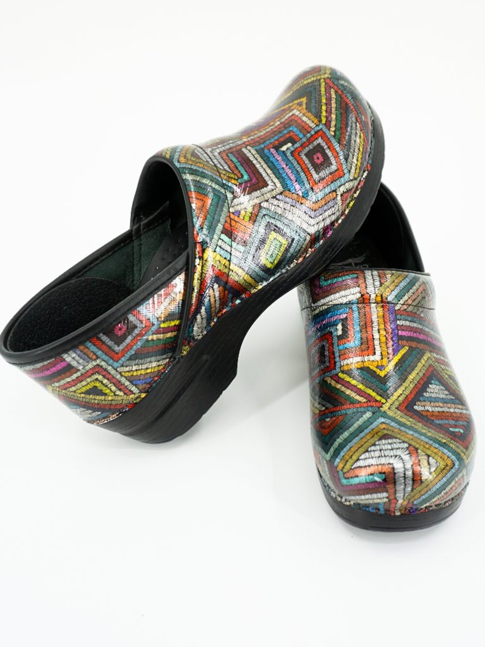 Dansko Professional Nursing Shoes Color Maze Patent Leather Finish Size 40